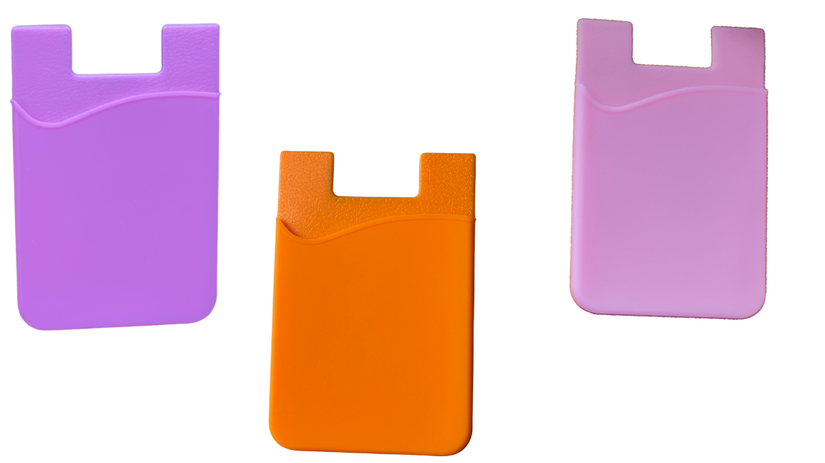 Purple+Rosepink+Orange 3(Pcs) Phone Card Holder, Wallet Stick-On – Multi-Purpose Silicone